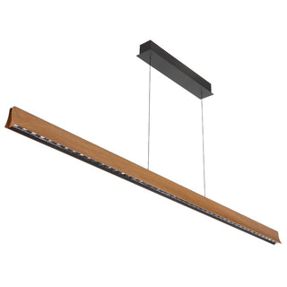 Telbix LUCID 180cm LED Pendant from $629.00 - linear led pendant light, linear pendant light 1800mm, linear pendant lights for kitchen island. Wood linear pendant light