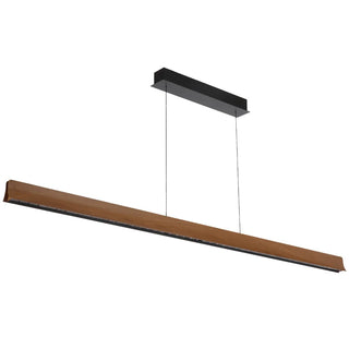 Telbix LUCID 180cm LED Pendant from $629.00 - linear led pendant light, linear pendant light 1800mm, linear pendant lights for kitchen island. Wood linear pendant light