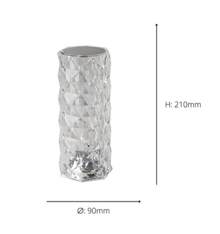 LUCIGNANO Rechargeable LED Night Lamp – Colour Changing Crystal Effect