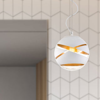 Telbix Matrix 30 Pendant White/Gold, Davoluce Lighting