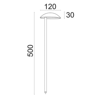 CLA MESTOLO: Exterior 12V LED Garden Fixed Anti-Glare Spike Lights