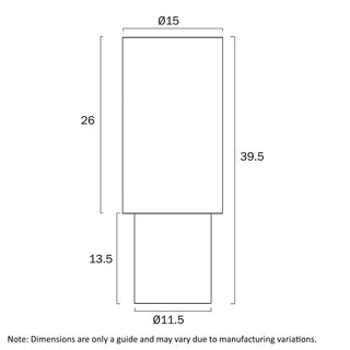 Telbix Minra table lamps measurements