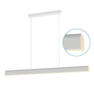 Munia Linear Pendant – Paintable Ribbed Gypsum