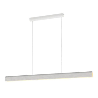 Munia Linear 150cm LED Pendant – Paintable Ribbed Gypsum