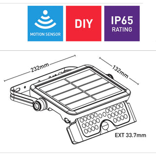 Mercator MXS4405 DEFENDER LED Solar Flood Light with Sensor | Davoluce Lighting