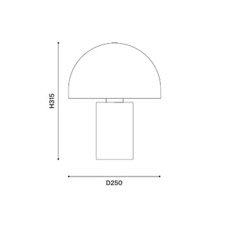 Mayfield Ore Desk Lamp measurements