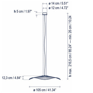 Bover Mediterrània S105 Outdoor Pendant Light measurements