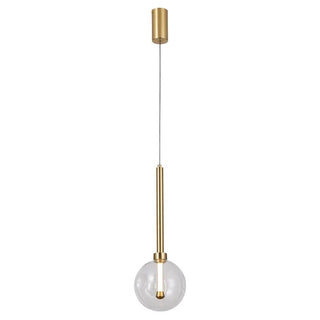 Meteor 1 Light Pendant – Satin Gold / Clear Glass