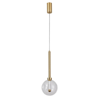 Meteor 1 Light Pendant – Satin Gold / Clear Glass