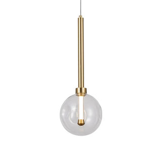 Meteor 1 Light Pendant – Satin Gold / Clear Glass