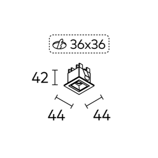 Unios Node Recessed Darklight Downlight