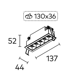 Node 5 Recessed Darklight Downlight