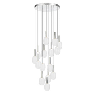 Telbix Obris 15 Light Pendant Chrome Clear Glass