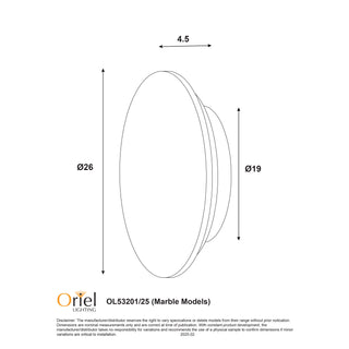 Shadow Marble 26cm Wall Light