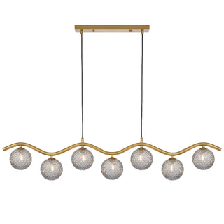 ORTON 7 LIGHT PENDANT ANTIQUE GOLD