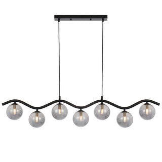 Telbix ORTON 7 PENDANT BLACK - Pendant lights Australia, pendant lights Melbourne, Bedside pendant lights, Staircase Pendant Lights. Modern Pendants for dining tables in Melbourne. Pendant Lights for Every Setting. 