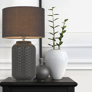 Telbix Pascal table lamp styled on console table