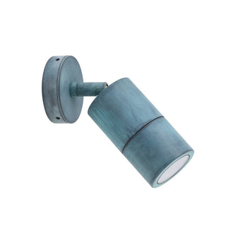 CLA Lighting solid patina brass adjustable exterior wall light