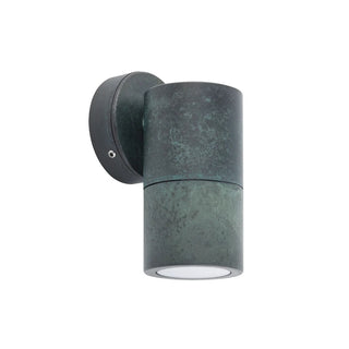 CLA Lighting solid patina brass fixed exterior wall light