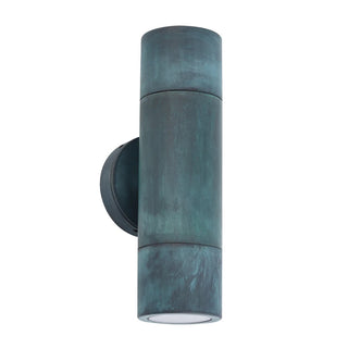 CLA Lighting solid patina brass up and down exterior wall light