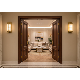 Premium rectangular marble wall sconce with brass finish on display at Davoluce Lighting showroom
