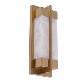 Puente Rectangular Marble Wall Light – Brass
