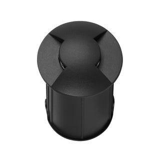 Black Telbix Raker recessed pathway light front view