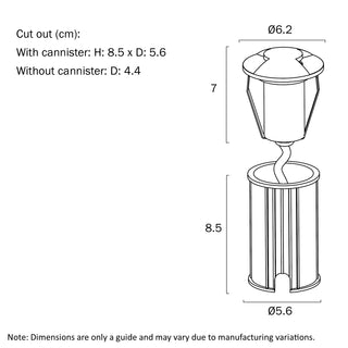 Telbix Raker pathway light dimensions diagram