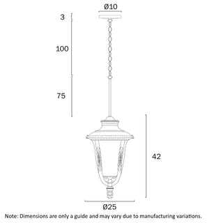 Ramiro 25 Traditional Outdoor Pendant Light