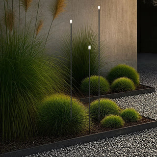 Telbix Rush outdoor pathway post lights installed in garden