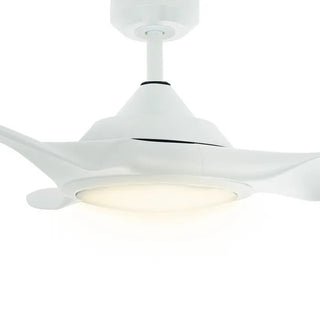 Raven RWS Ceiling Fan Light Kit in White – front angle