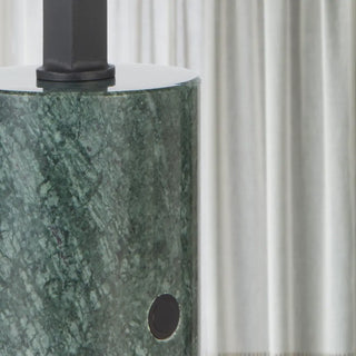 Close-up of green marble base on Telbix Satrom LED table lamp