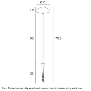 SCAPE LED Post Light dimensions diagram – Telbix