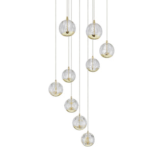 TELBIX SEGOVIA PE9-CH SEGOVIA 9 LIGHT PENDANT CHROME from $742.50. Best multi drop pendant lights for staircase Australia. lighting for high ceiling staircase