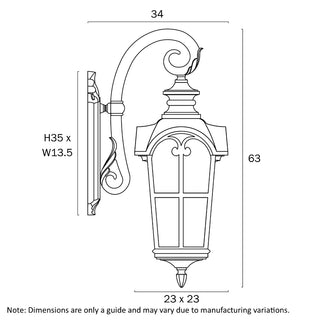 Telbix SHELTON French Provincial style EXTERIOR WALL LIGHT