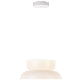 SKAPA Glass Pendant Light – Shape AB, Opal White, Ø43cm