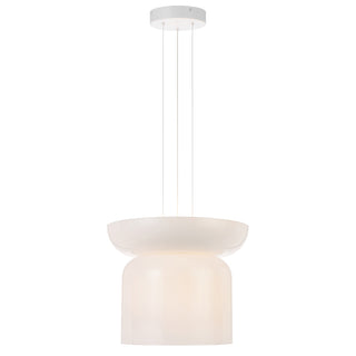 White pendant light on a white background