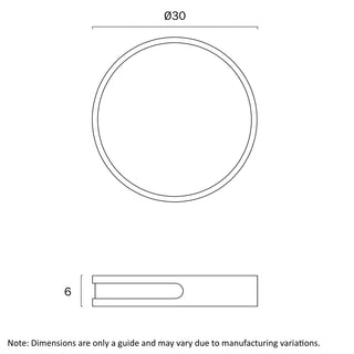 Thalia LED Oyster Light – Teak – 3 Sizes