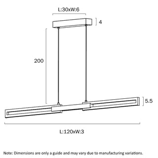 TELBIX THORIN 120CM 28W PENDANT