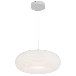 Telbix Tifton 50cm LED Pendant Light white studio view
