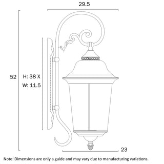 TELBIX TREMONT SOLID BRASS EXTERIOR WALL LIGHTS