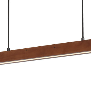 Telbix Truso Timber Linear Pendant light is ideal for above kitchen benches or dining tables