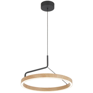 Telbix TRUVON Ø40 LED ring pendant black oak finish