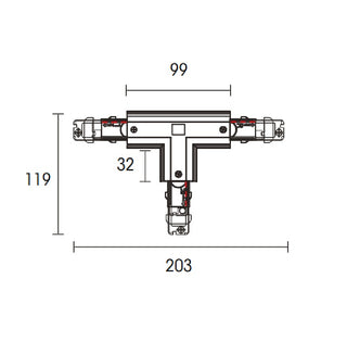DALI Track T Shaped Live Joiner