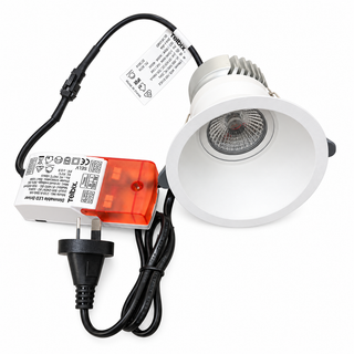 Telbix Elia 105 complete downlight kit with dimmable driver and plug