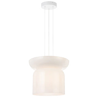Telbix SKAPA Glass Pendant Light – Shape BC, Opal White, Ø43cm