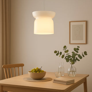 telbix SKAPA Glass Pendant Light – Shape BC above table