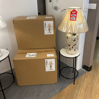 Shibo Ceramic table lamp shown on display at Davluce Lighting Showroom
