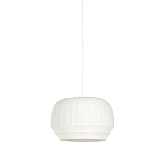 White pendant light on a white background