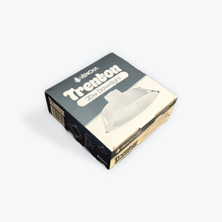 The Trenton 20W  LED downlight is a fixed light fitting with a slightly recessed face that comes complete with integrated LED driver & flex and plug connection.